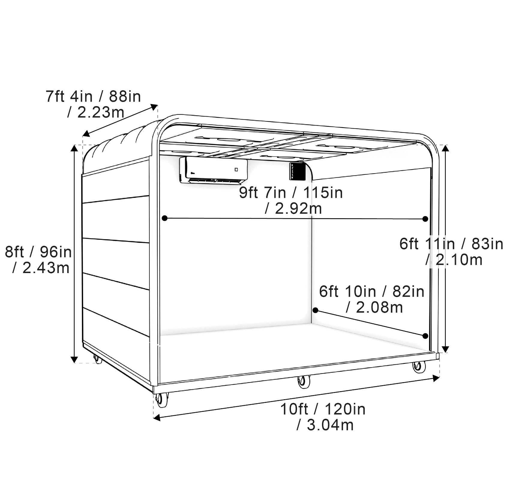 Technical drawing of Executive Cabin