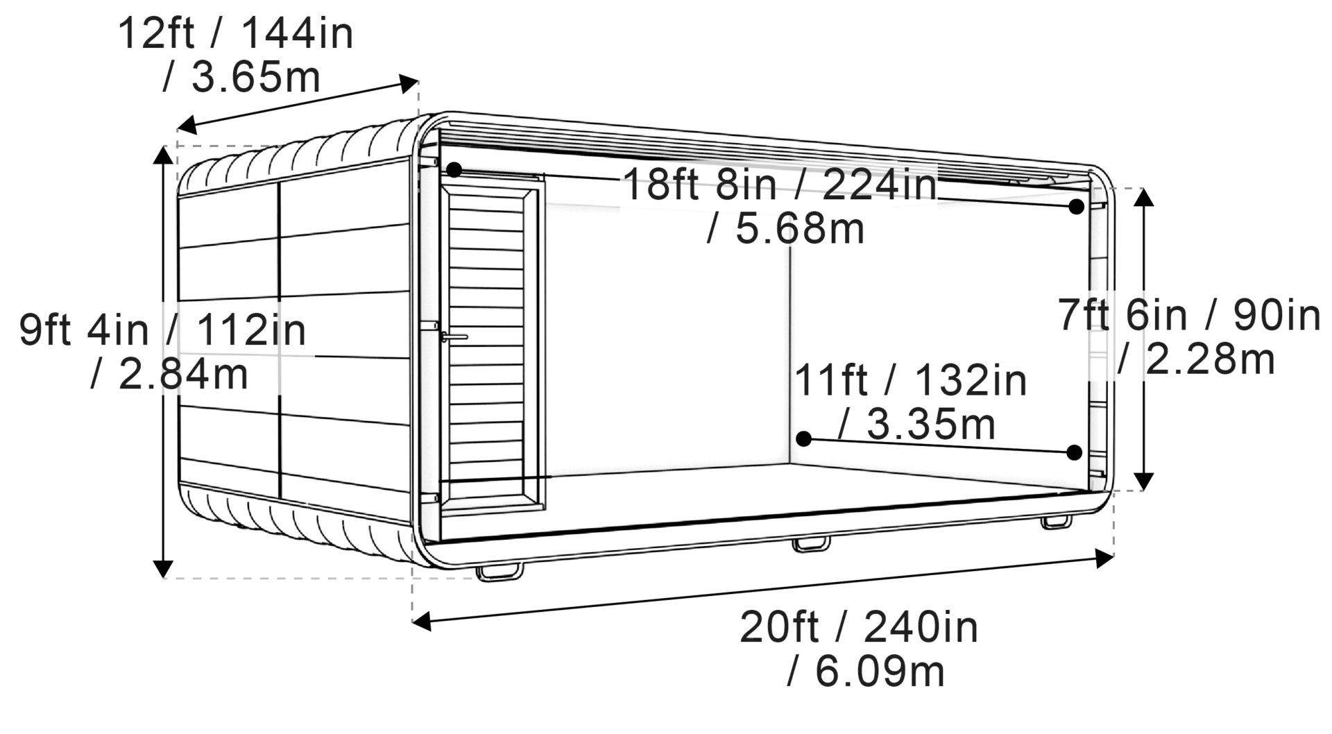 Technical drawing of Luxury Suite